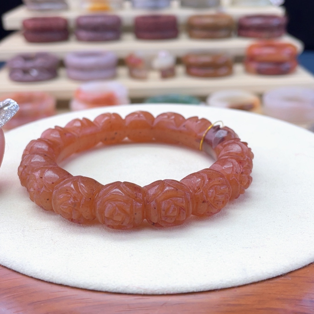 原***鱼石英岩玉手镯未镶嵌