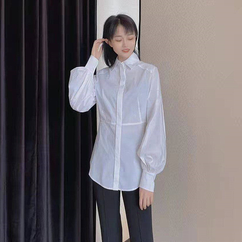 专柜正品商场同款25春秋新款百搭修身灯笼袖休闲长袖衬衫1300726