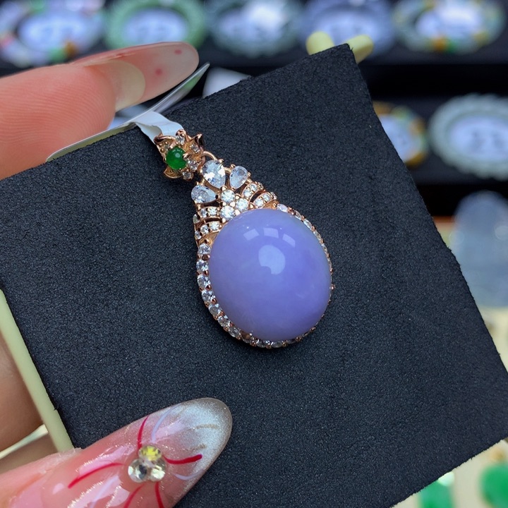 翡翠手链银S925镶嵌翡翠