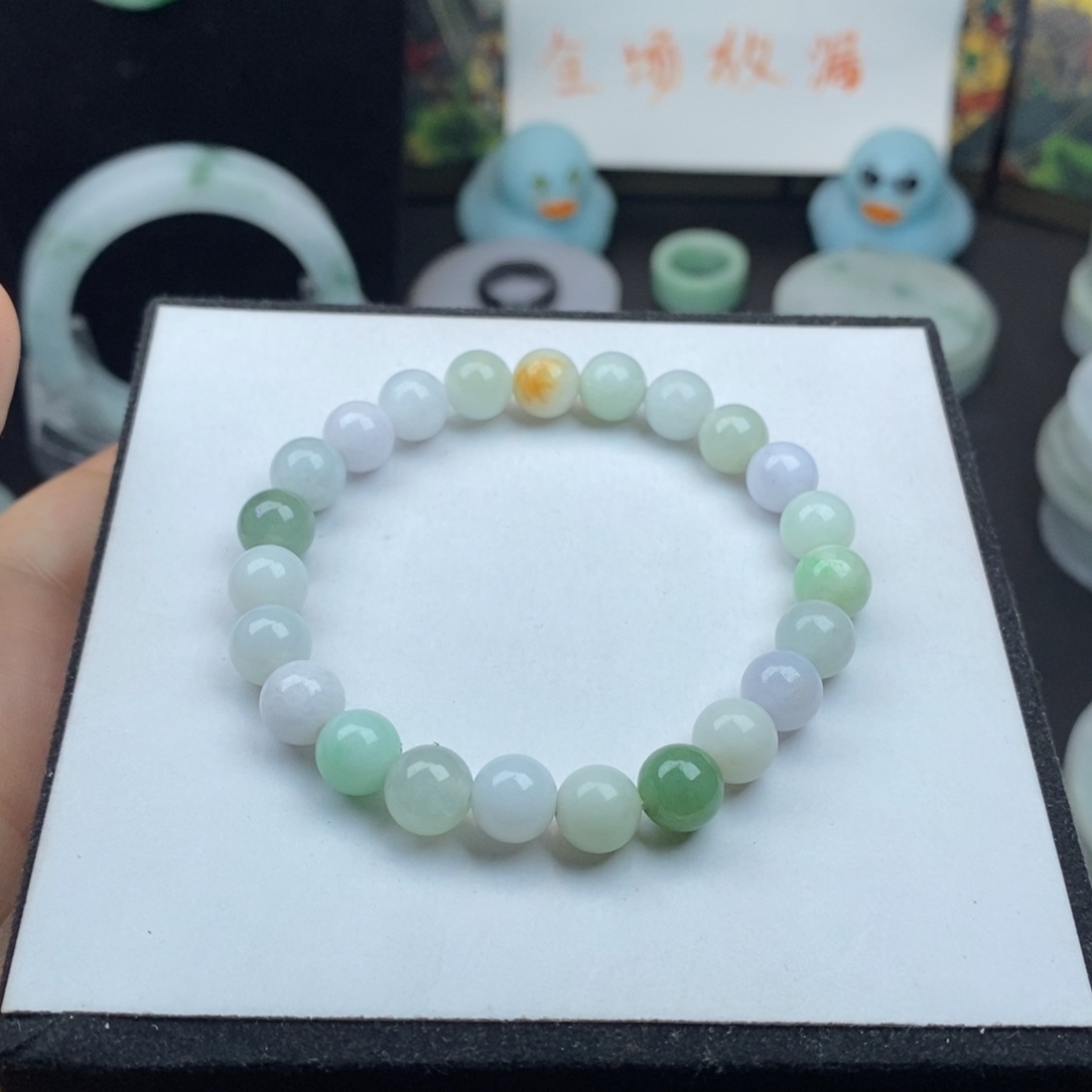 翡翠散珠卡8手串23颗