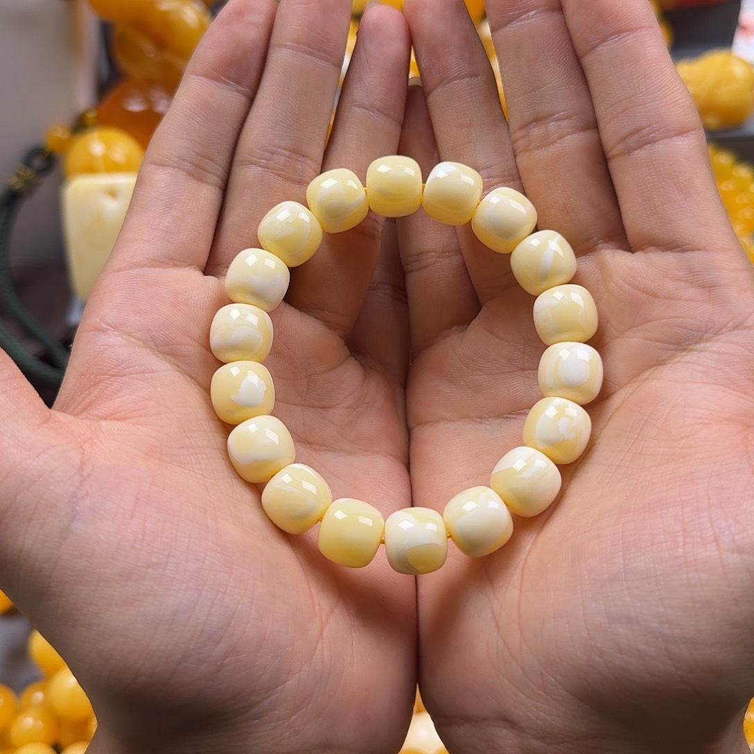 琥珀珠宝奇石未镶嵌同料老型13mm