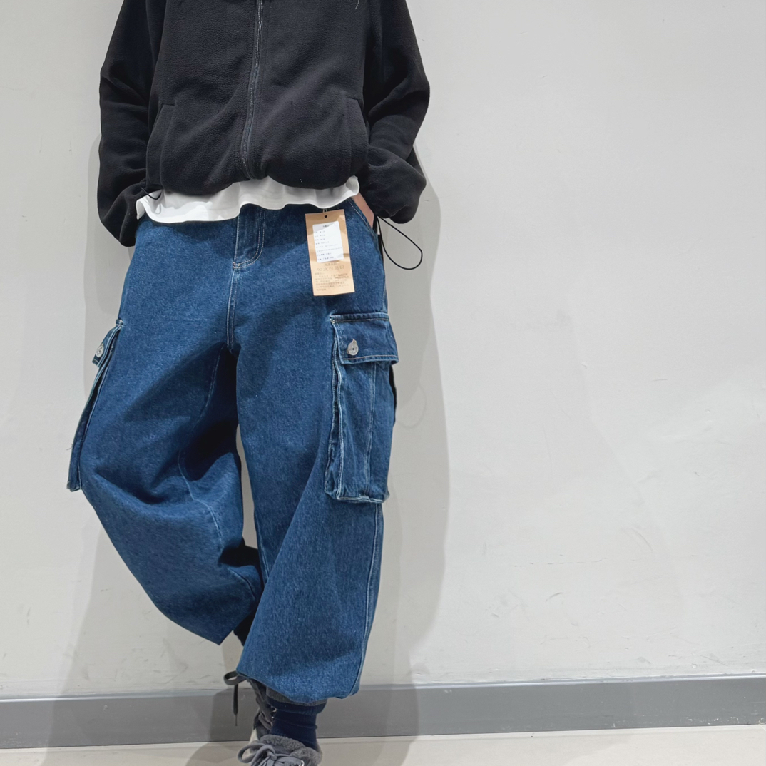 夏小朵 Merry Christmas工装牛仔裤 休闲百搭休闲时尚设计牛仔裤