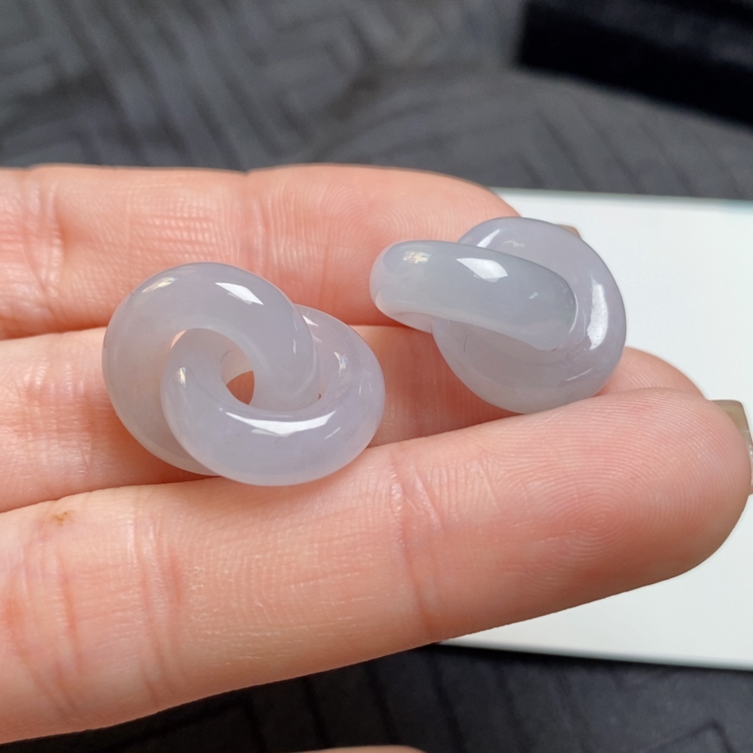 翡翠未镶嵌耳饰双环