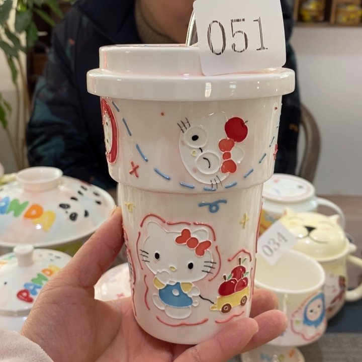 杯景德镇釉下彩手绘