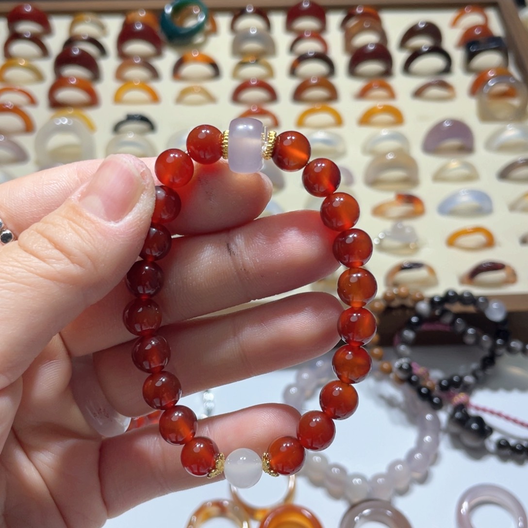 玛瑙/玉髓戒指未镶嵌