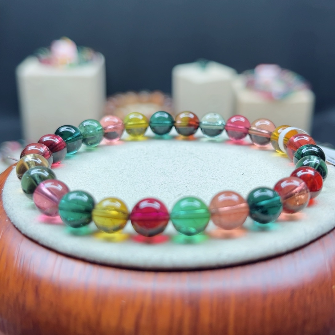 碧玺手链未镶嵌色标糖果