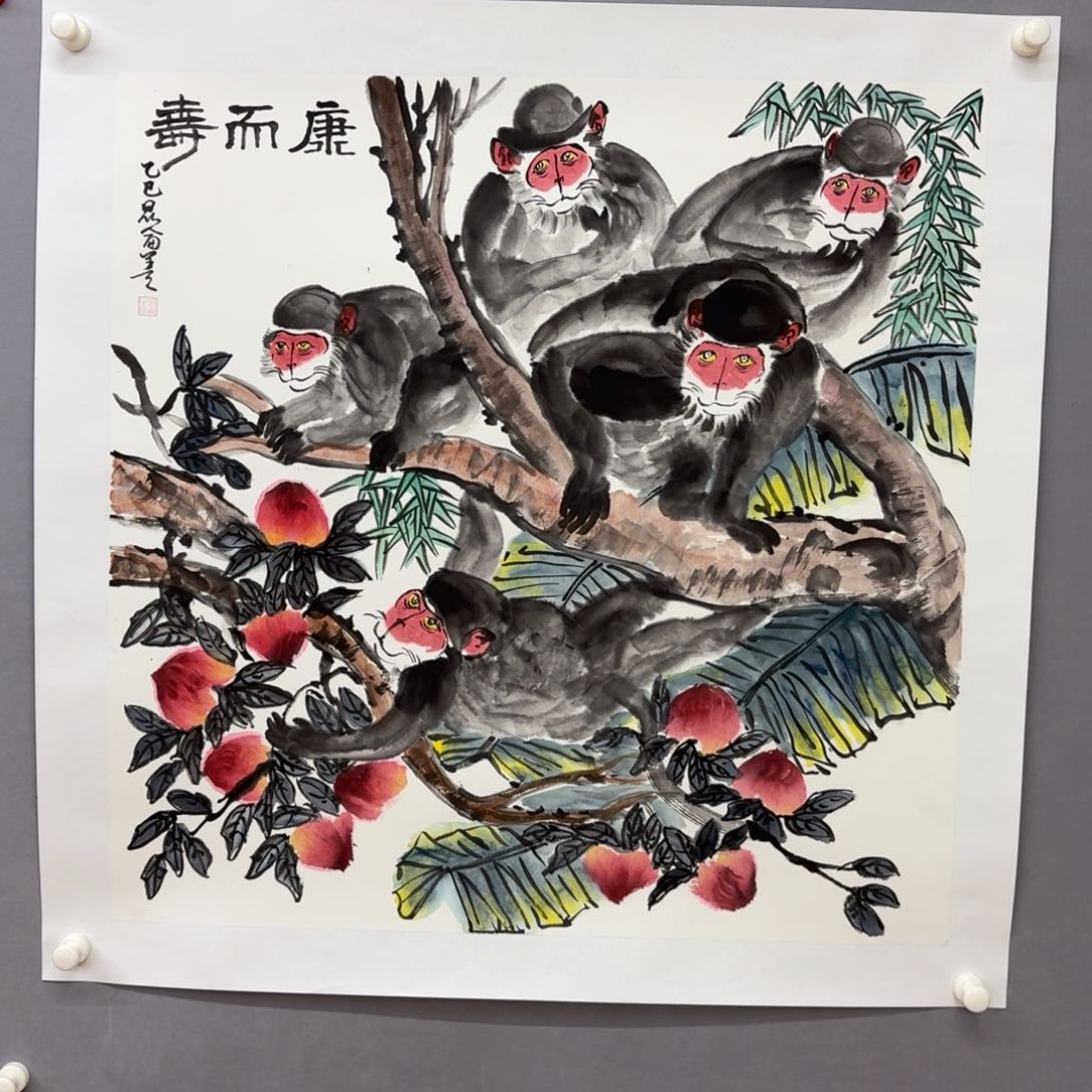 国画艺术家真人手绘