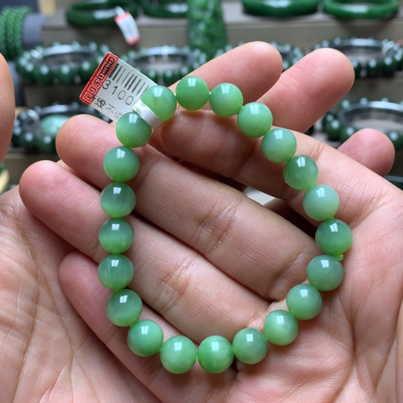 【闪购商品】未镶嵌手链和田玉（碧玉）