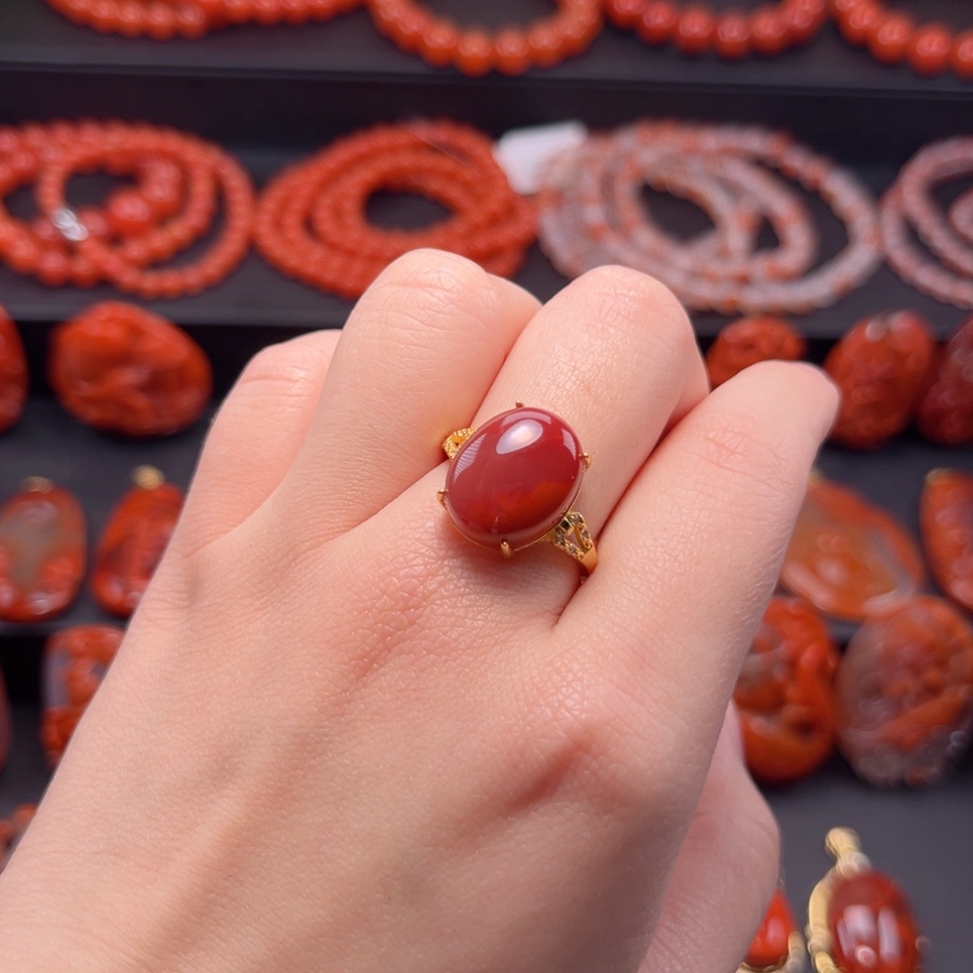 南红玛瑙南红银S925镶嵌