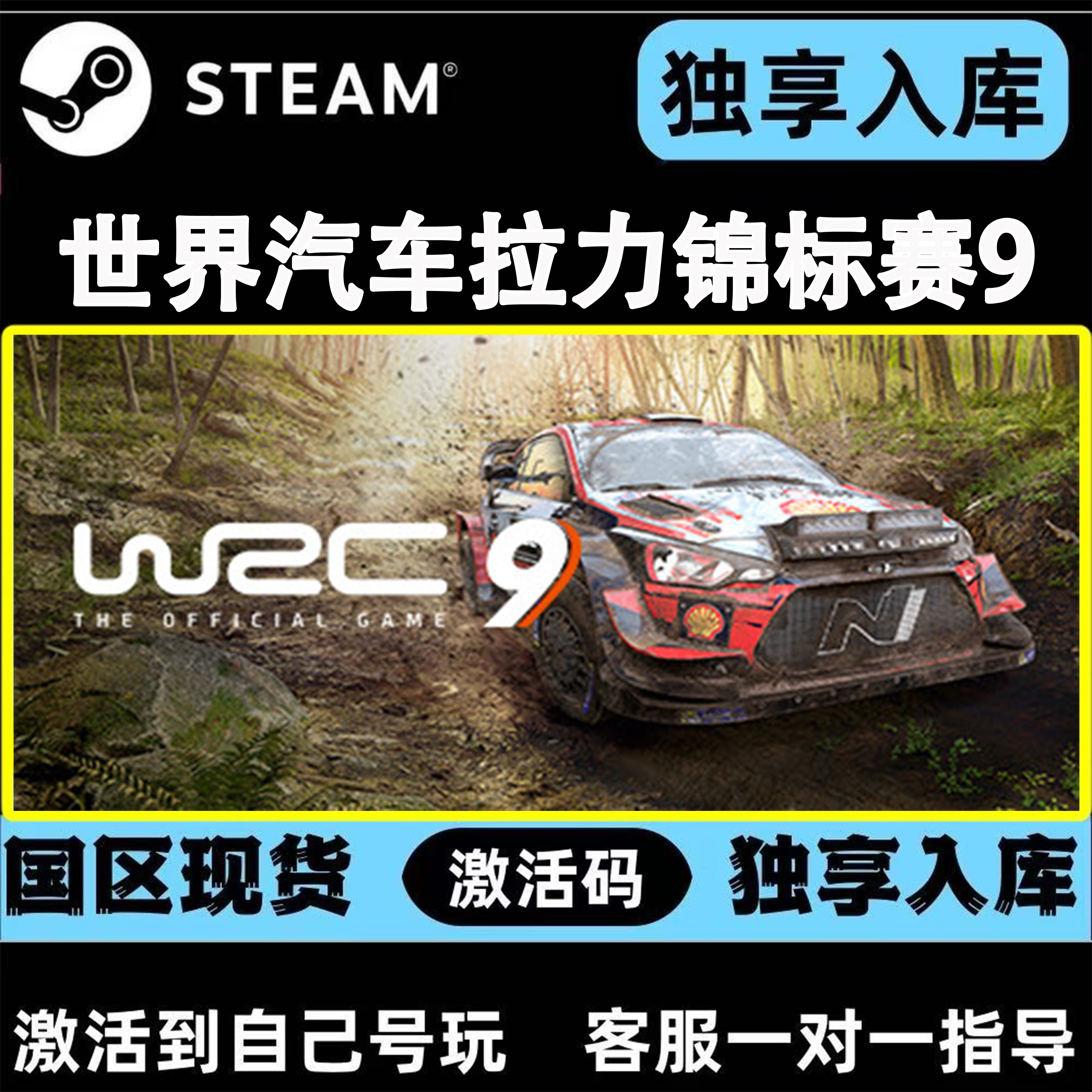世界汽车拉力锦标赛9 steam CDK激活码 WRC 9 FIA 激活入库