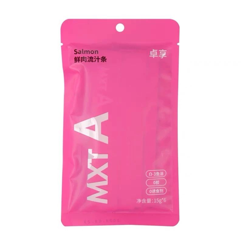 卓享猫条鲜肉流汁条猫零食益生菌条三文鱼鸡肉鱼籽补水神器