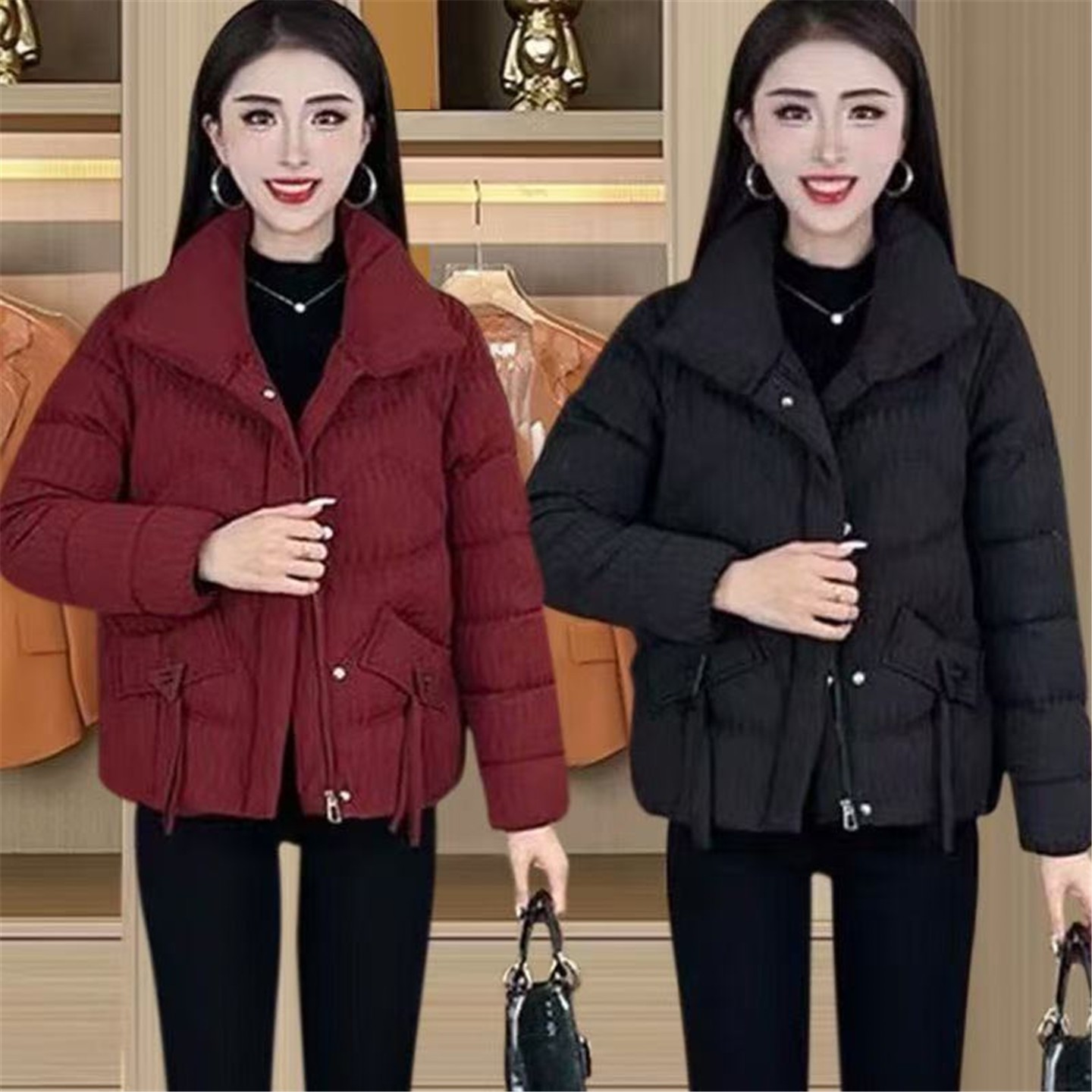 设计感短款立领洋气加厚保暖时尚显瘦棉衣棉服女冬季2025新款外套