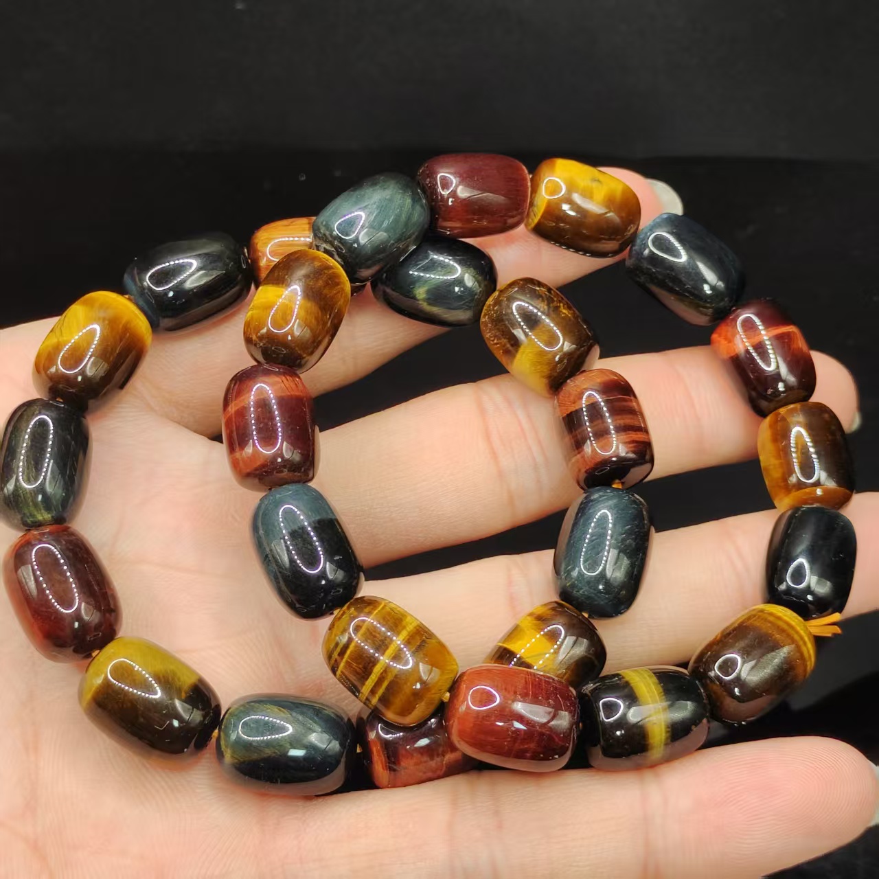 【龙龙严选】树化玉枣珠单圈手串R1【多样性发其一】约10mm