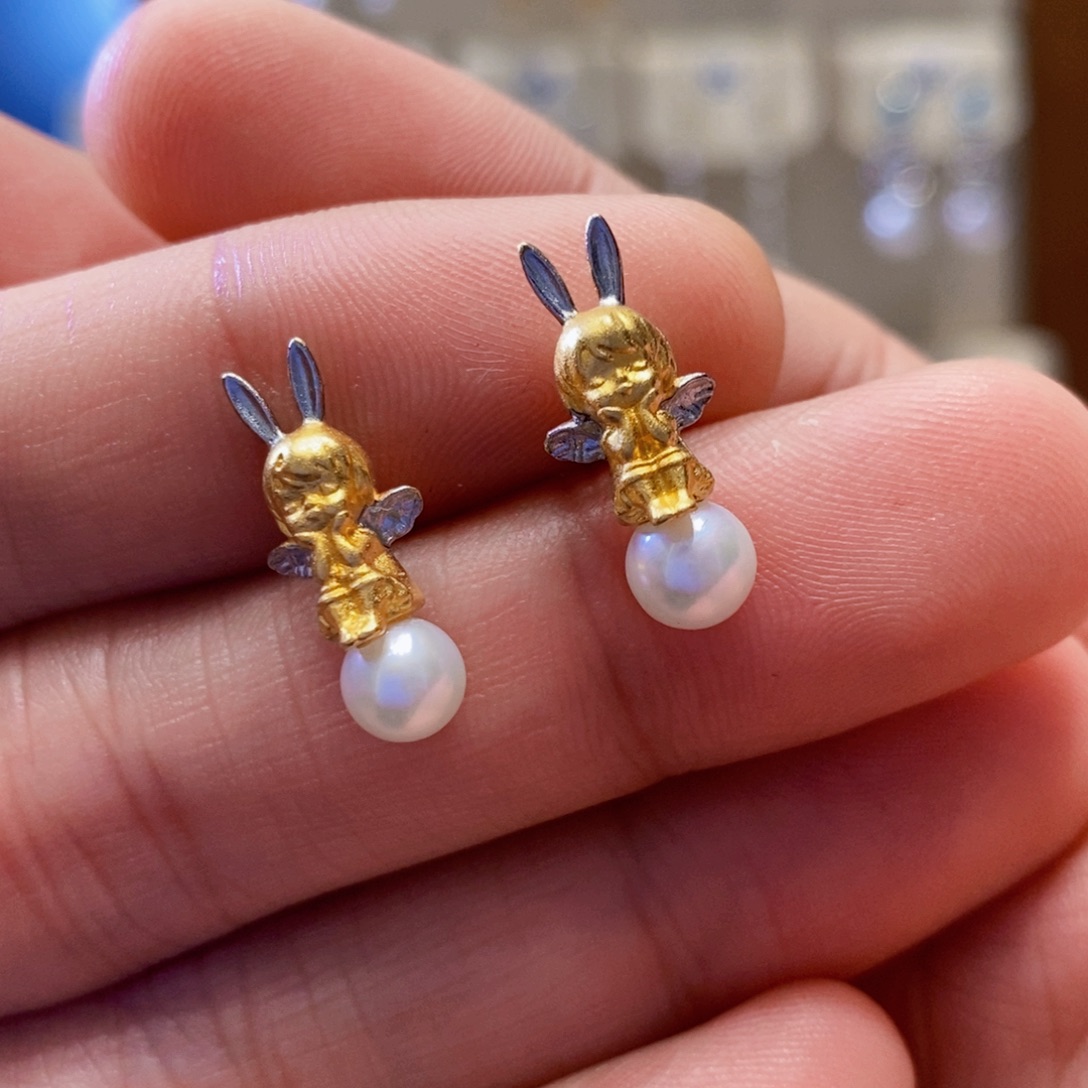 淡水珍珠耳饰未镶嵌