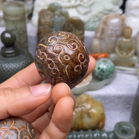 和田玉挂件把件摆件未镶嵌徐*凤