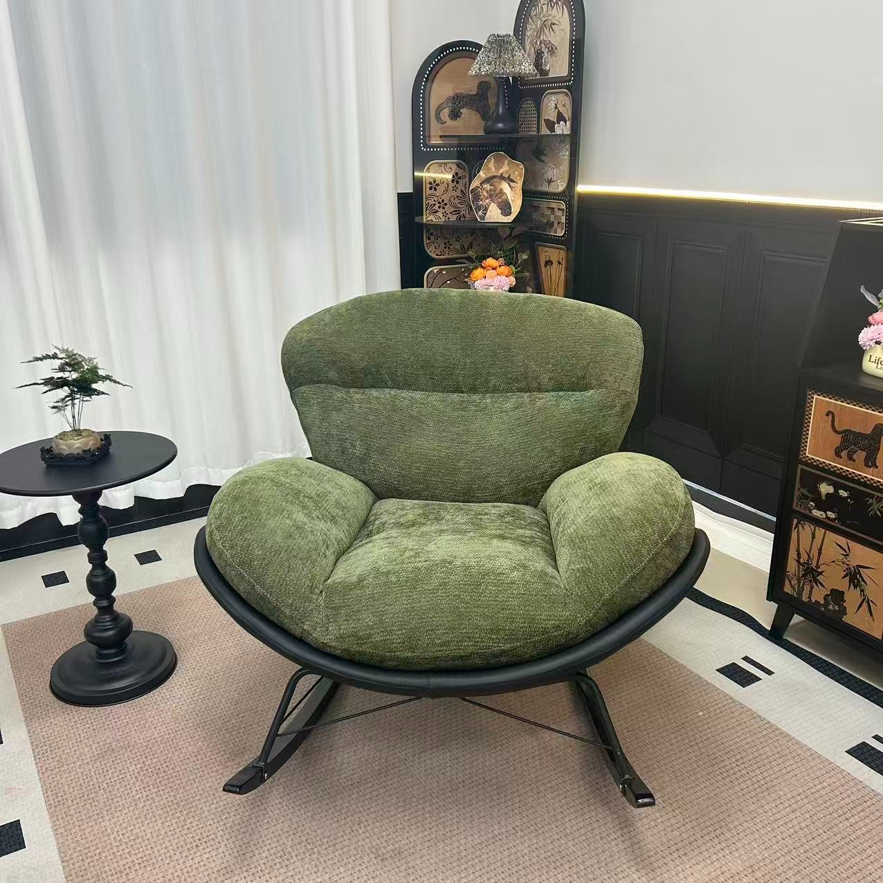 天鹅摇摇椅家用客厅懒人可躺沙发椅时尚阳台单人椅沙发轻奢创意椅