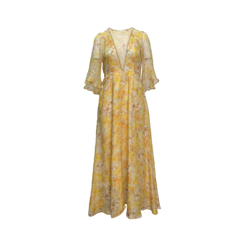 【2024-林姐真丝】重磅100桑蚕丝连衣裙524-2Y0046