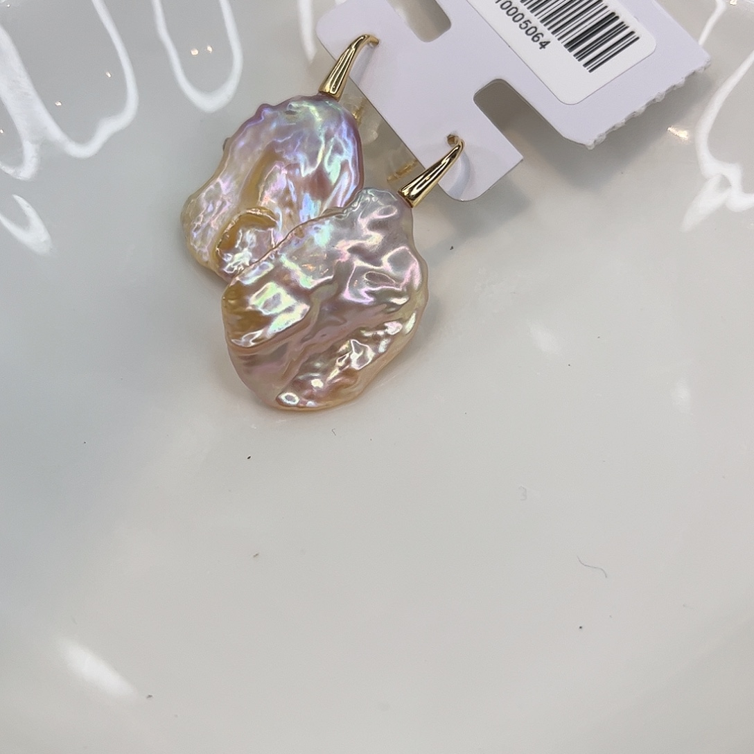 银S925镶嵌淡水珍珠耳饰