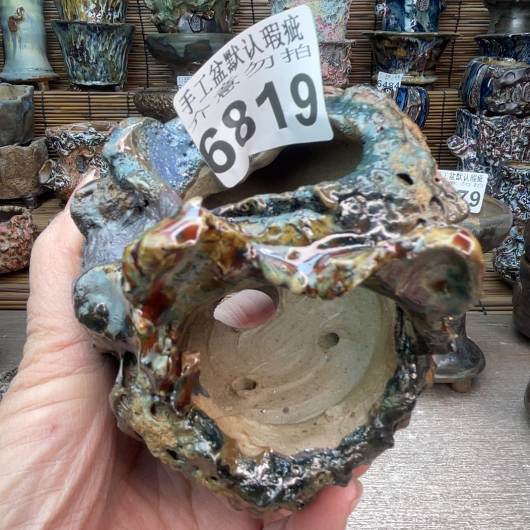 手工花盆默认瑕疵完美者勿拍