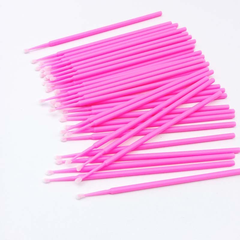 清洁棒嫁接柔软睫毛化妆防水棉签嫁接睫毛种植玫红化妆专用美容