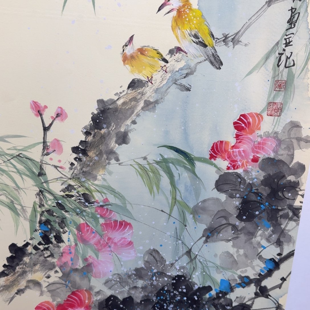国画国画作品山水花鸟