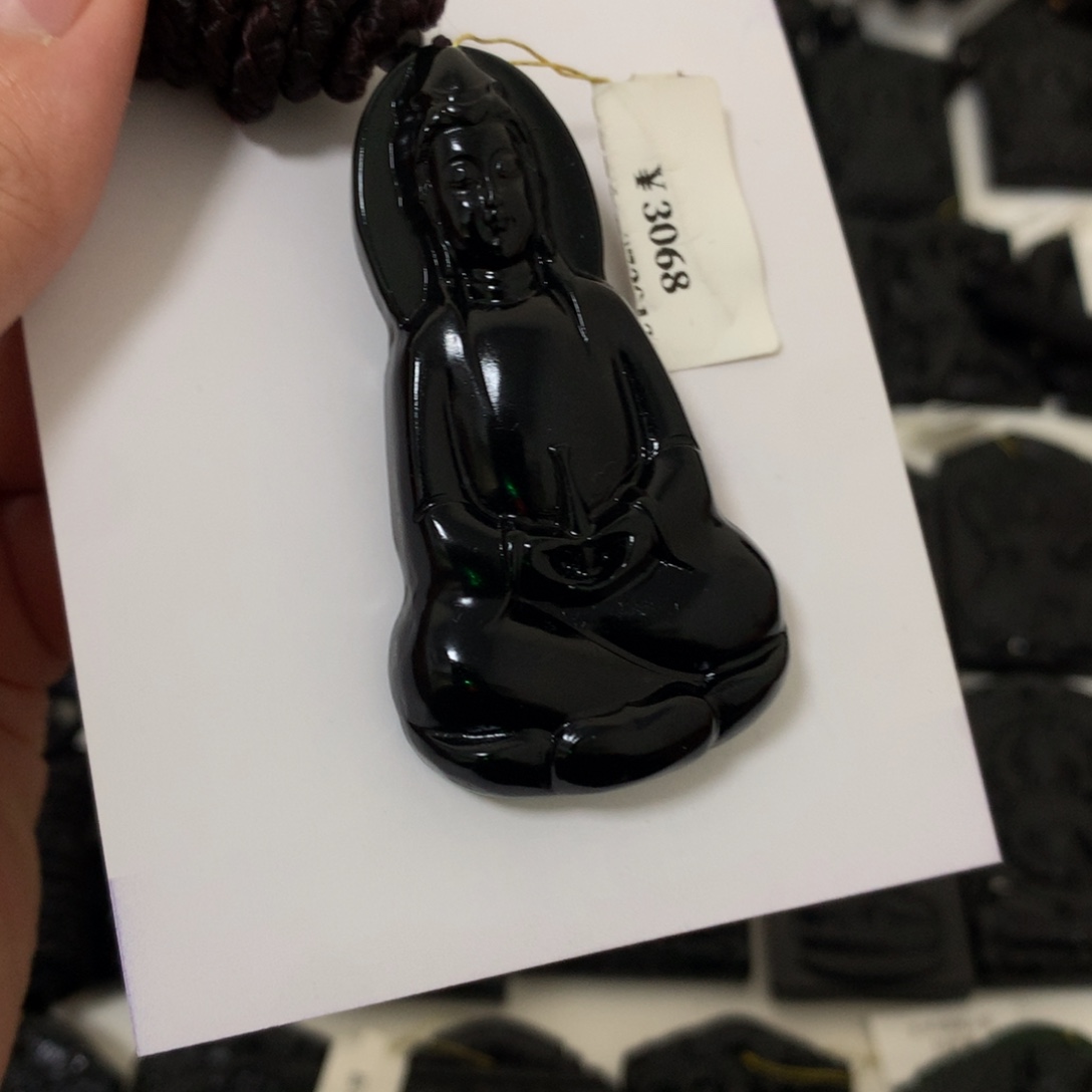 *****天然缅甸a货钢琴黑挂件