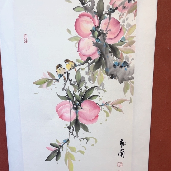 国画听兰老师花鸟