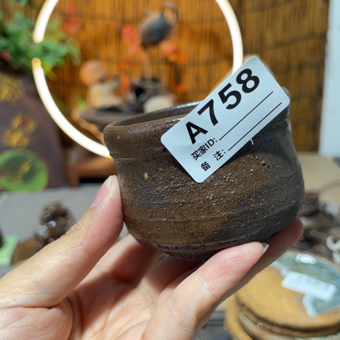 木村信鸿柴烧宝瓶