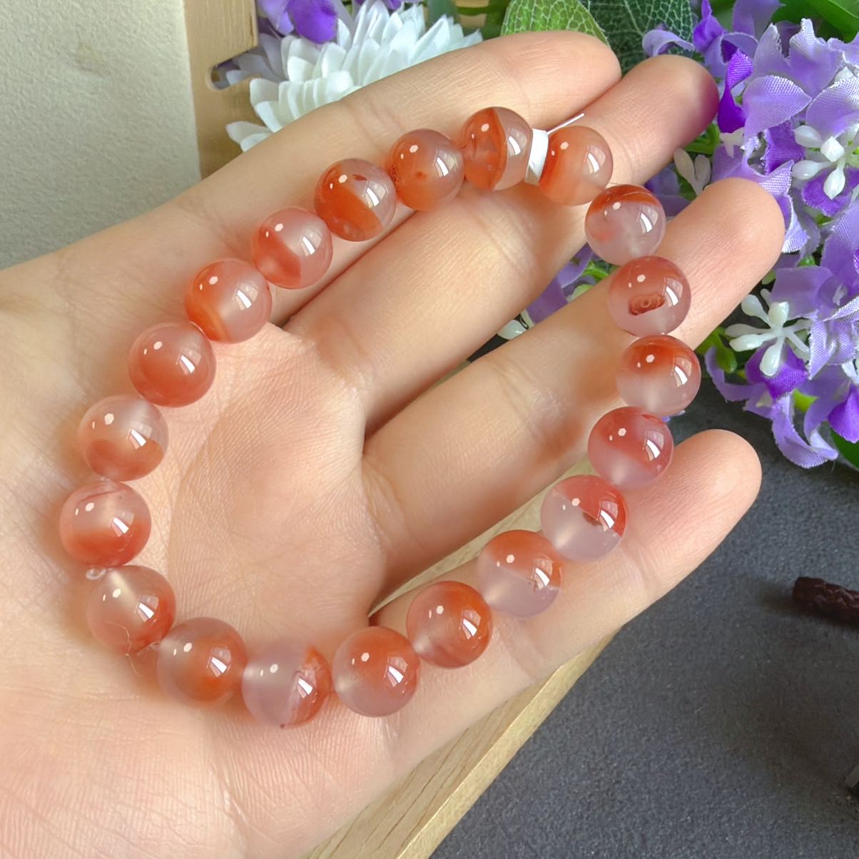【产品部专享】天然南红约10mm单圈手串经典百搭款多样性发一cg