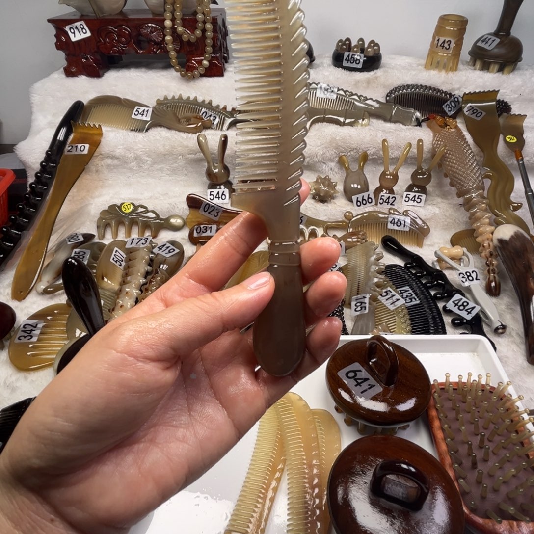 牛角牛角梳牛角梳子梳