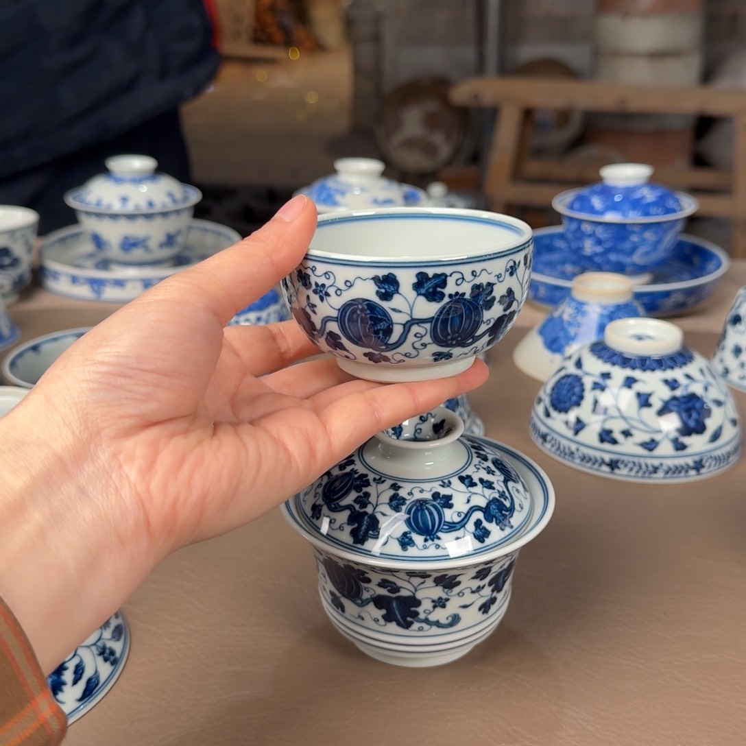 茶*景德镇陶瓷手工手绘