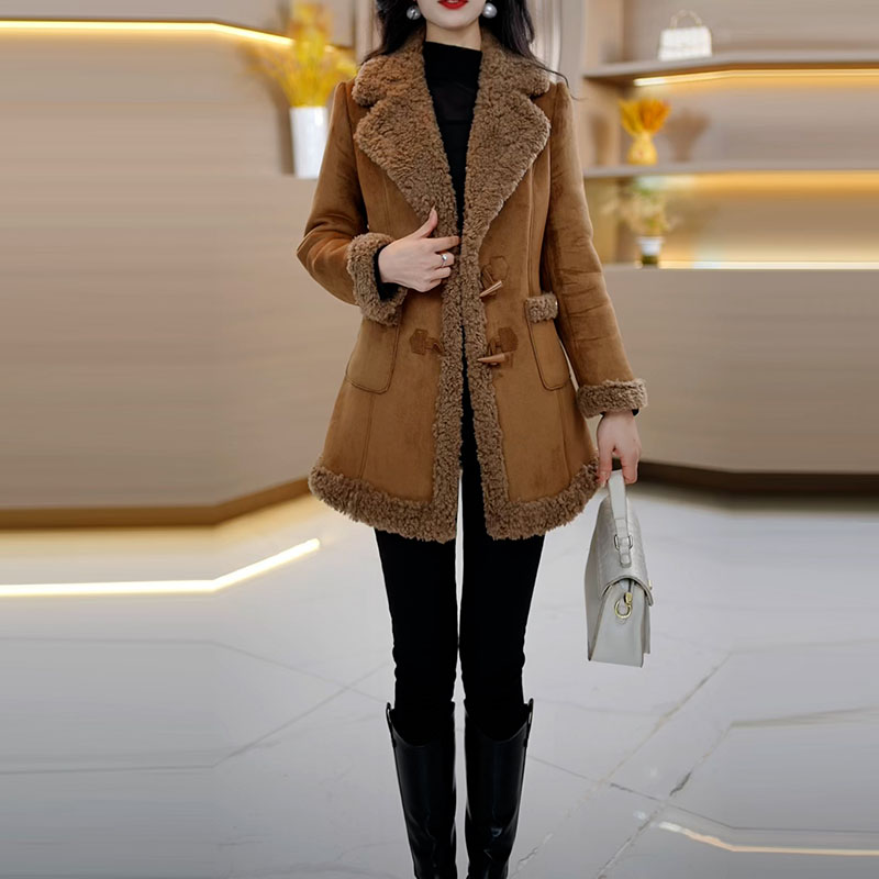 2025冬季新款A3650外套休闲千鸟格简约秋冬短款修身常保暖韩版