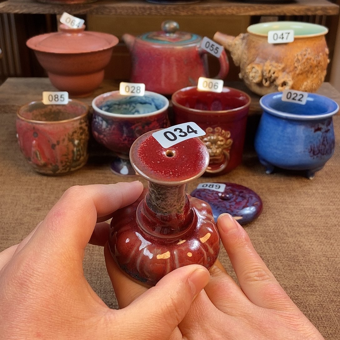 摆件荷*钧瓷摆件材料