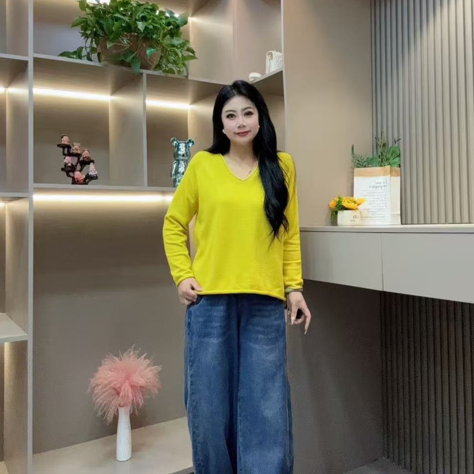 秋季毛衣-千 3589休闲洋气显瘦百搭保暖设计款胖MM大码女装新款