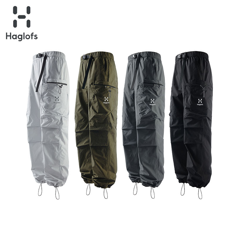 Haglofs火柴棍夏季薄款户外登山防风防泼水工装裤男款潮牌直筒裤
