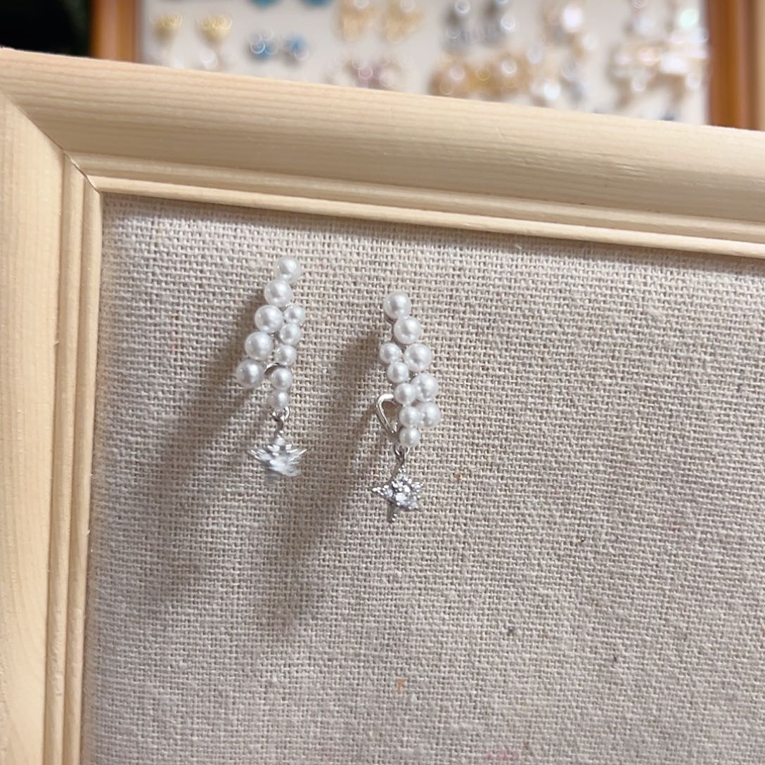 银S925镶嵌淡水珍珠原创手作