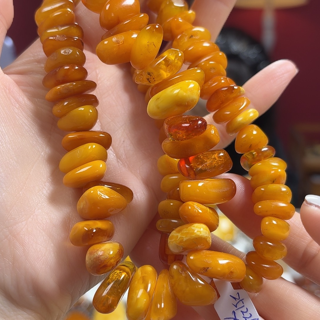 蜜蜡未镶嵌项链项链