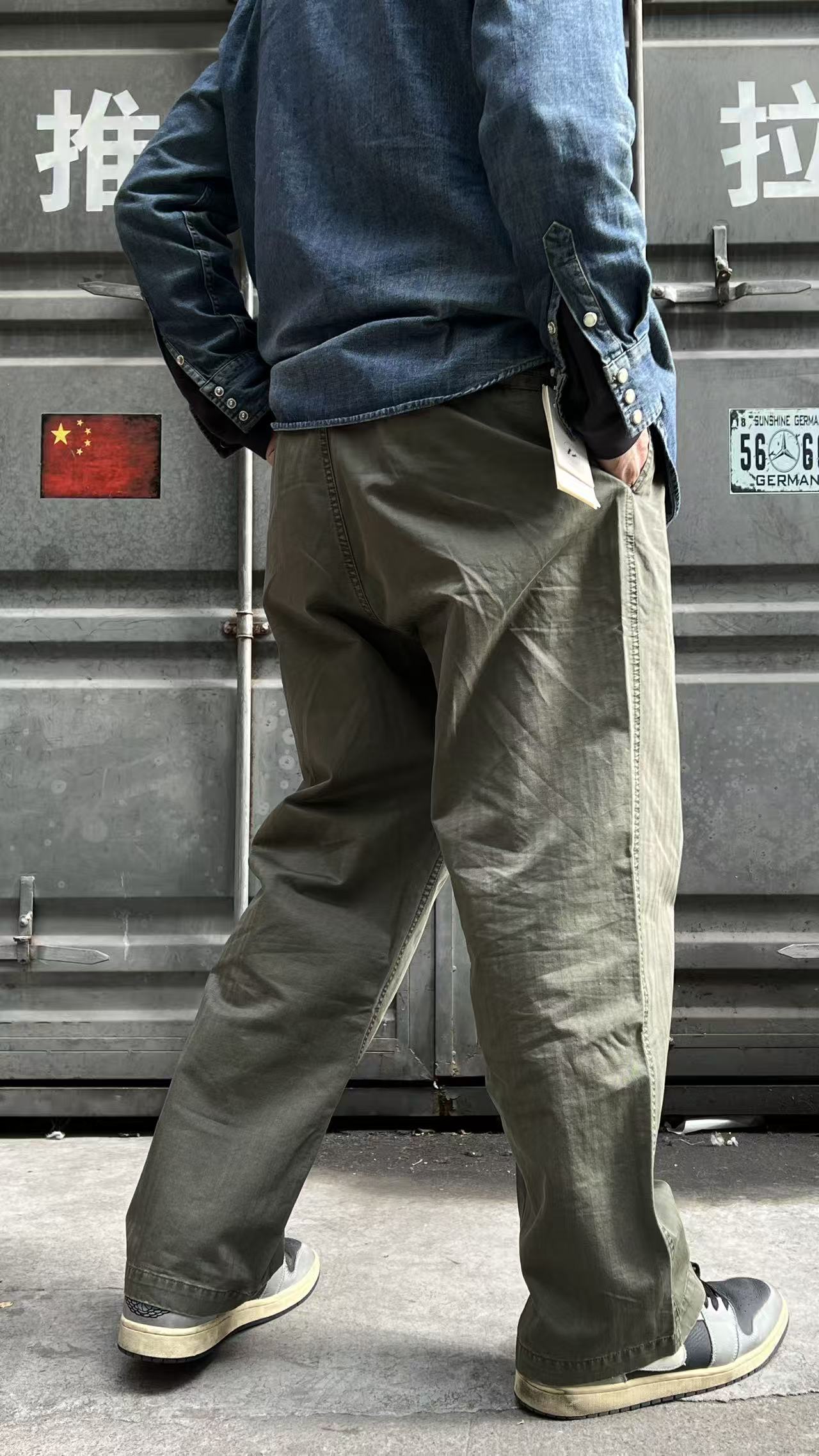 (30号)双号复古硬货孤品系列男士上衣秋季裤子休闲宽松纯色