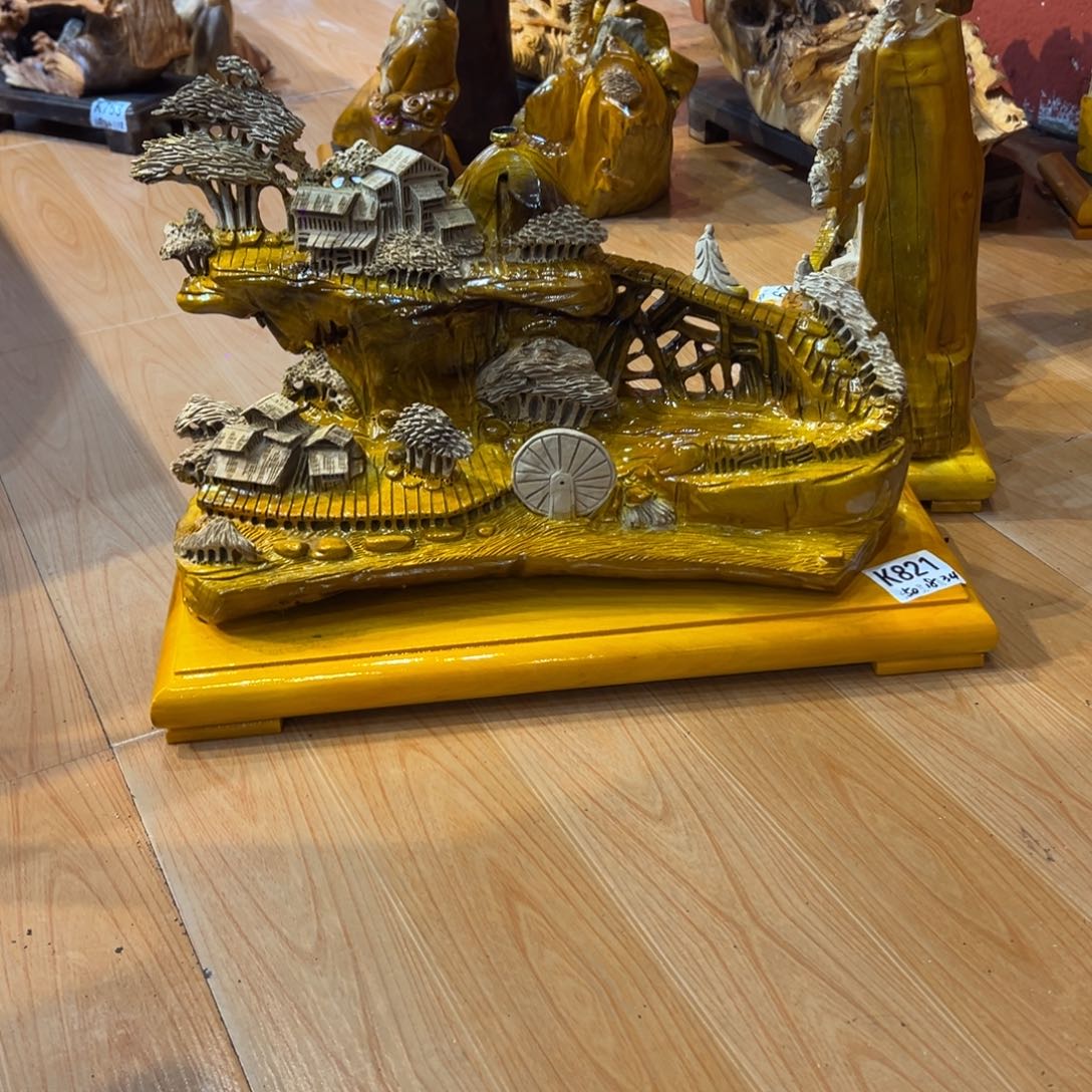 匕***宝楠木山水居家摆件