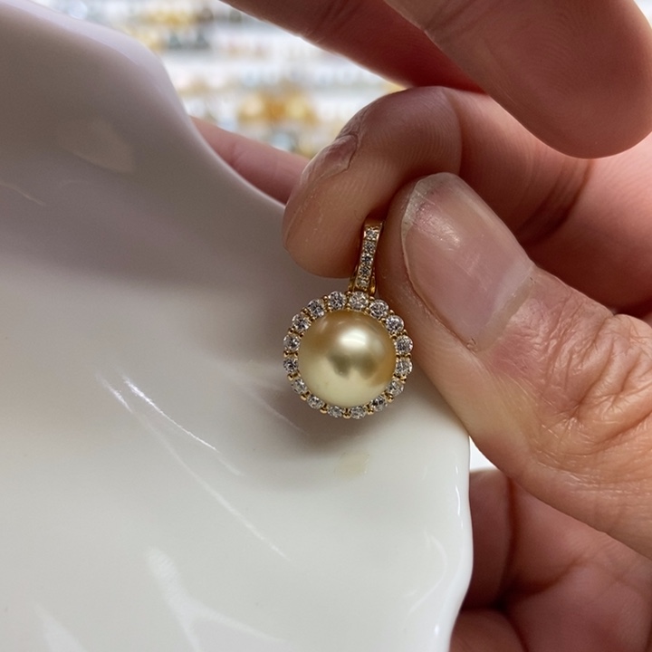 海水珍珠吊坠(不含链)银S925镶嵌