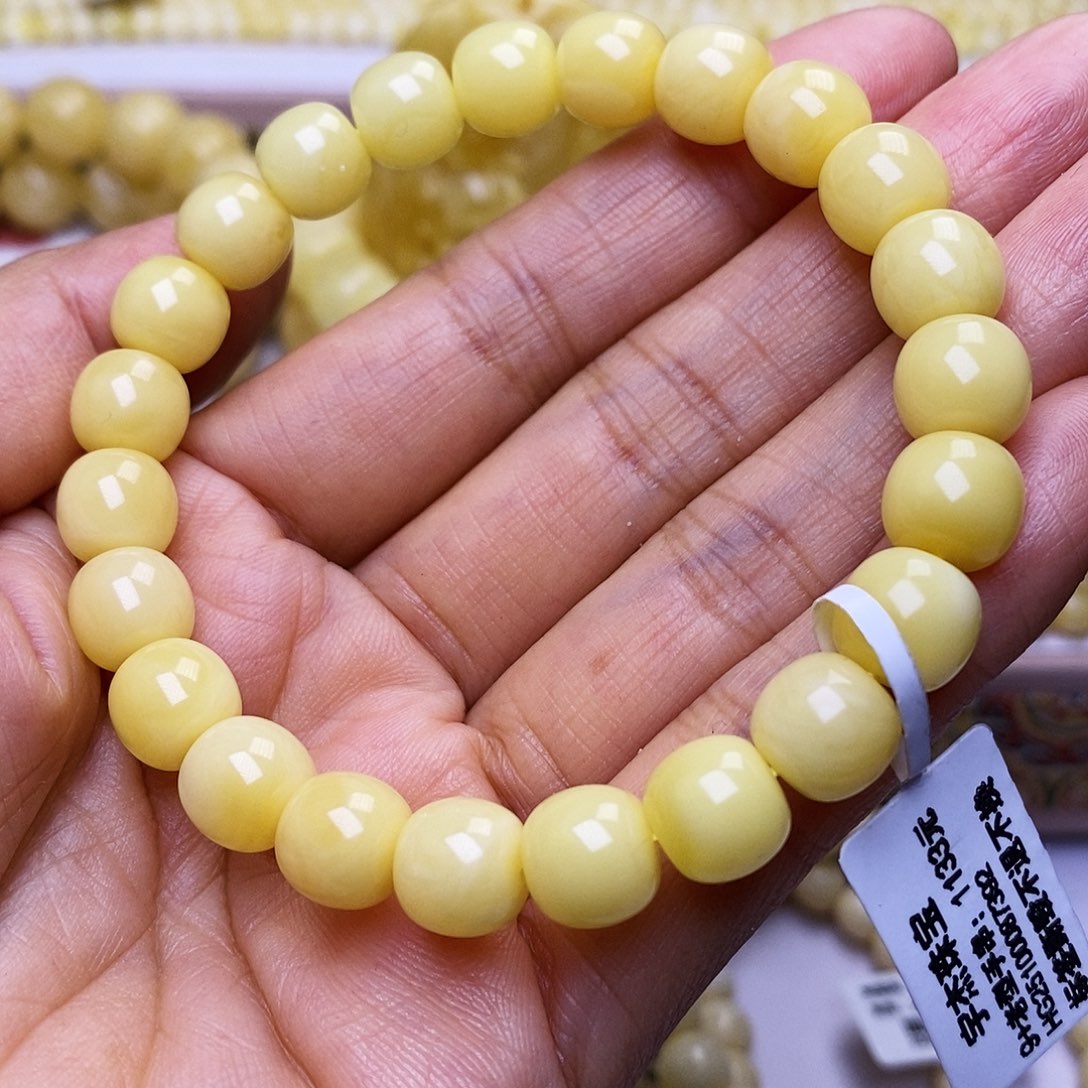 蜜蜡未镶嵌手串9.0老型手串