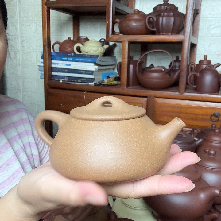 茶壶紫砂石瓢280cc半手工