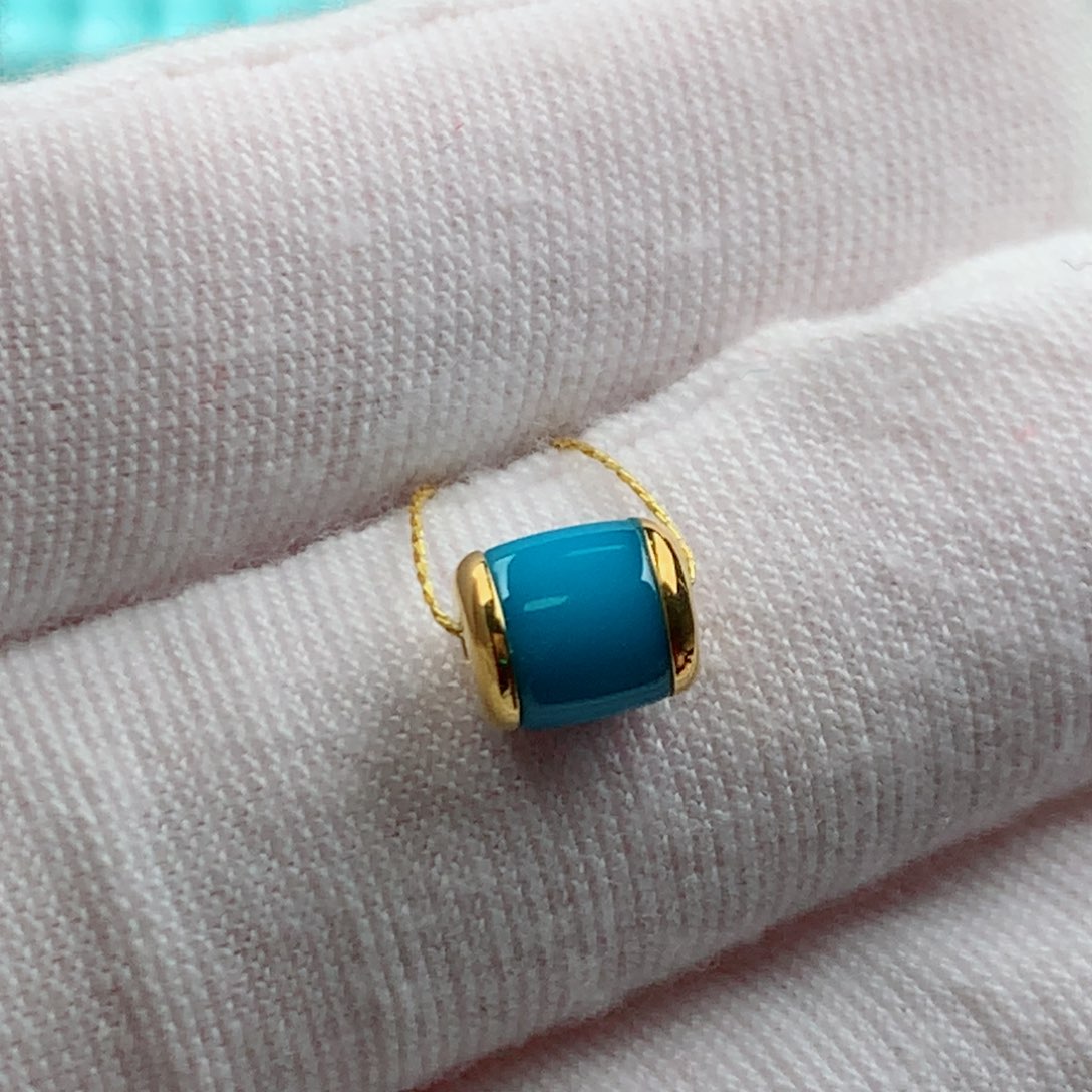 绿松石18K金镶嵌发饰