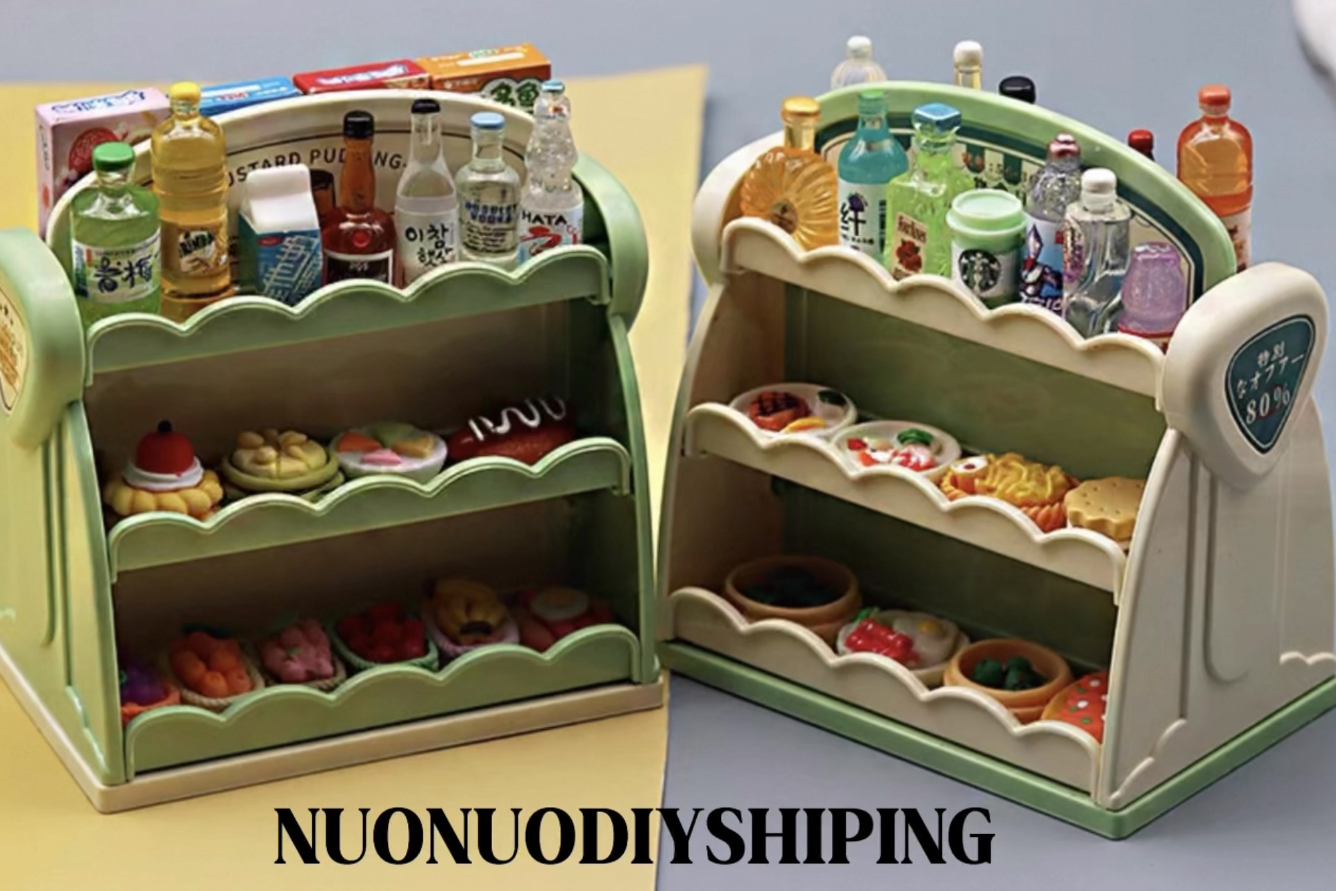 食玩饮料杂货架（绿色；满30包邮）