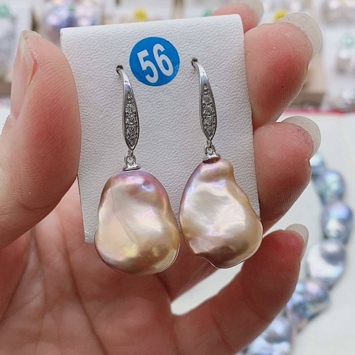 【闪购商品】淡水珍珠耳饰银S925镶嵌