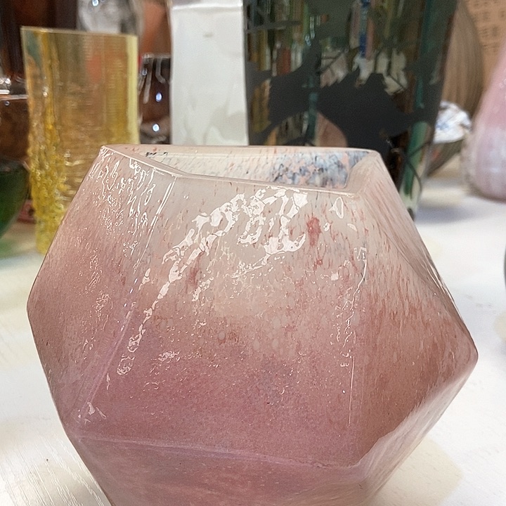 玻璃琉璃花瓶高13口9