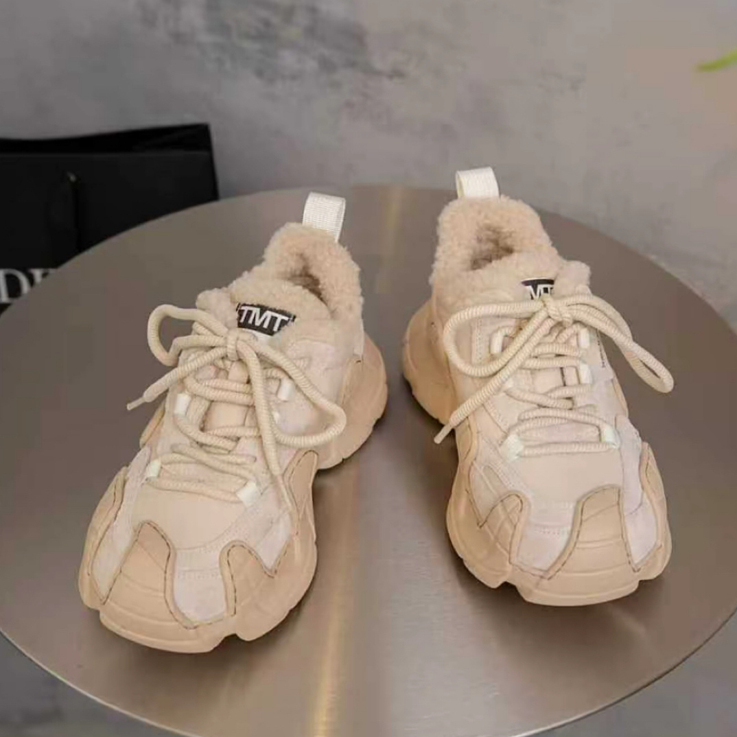 冬季纯牛皮网红爆款625802圆头时尚百搭厚底手工轧线休闲老爹鞋