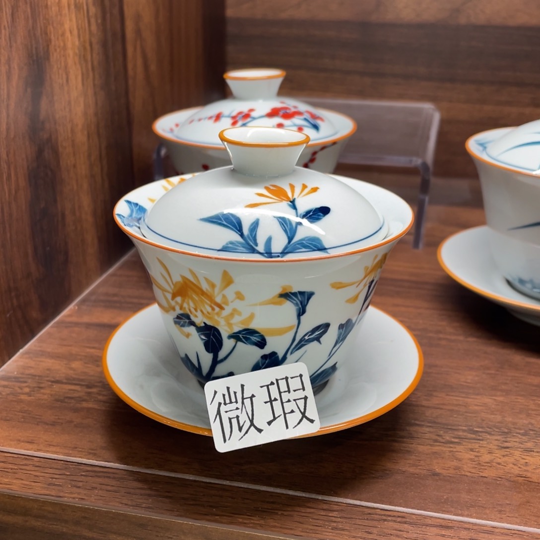 微瑕釉下彩纯手绘