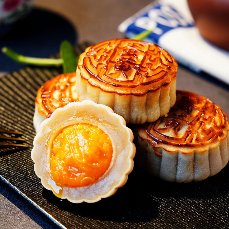 【胜武优选】广式莲蓉蛋黄月饼  80g*10粒  Z