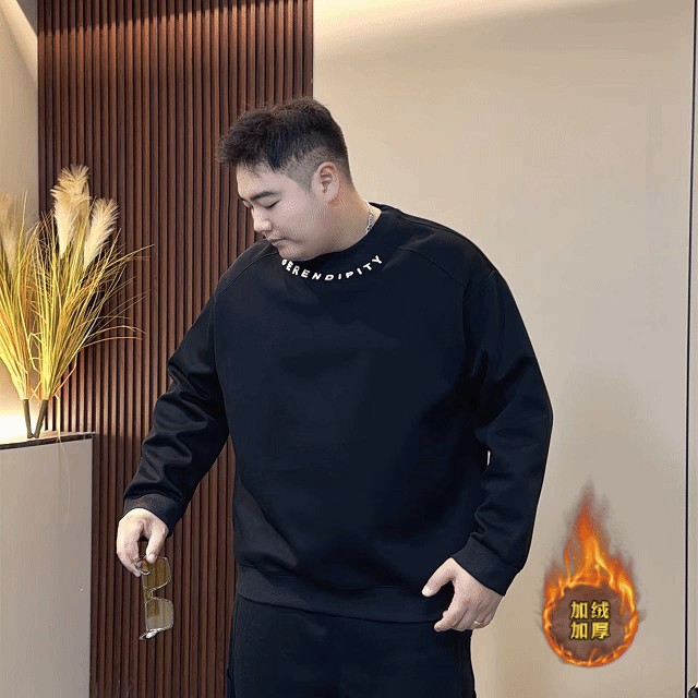 【秋季刺绣卫衣】2025蝈蝈大码男装秋季新款设计风刺绣卫衣